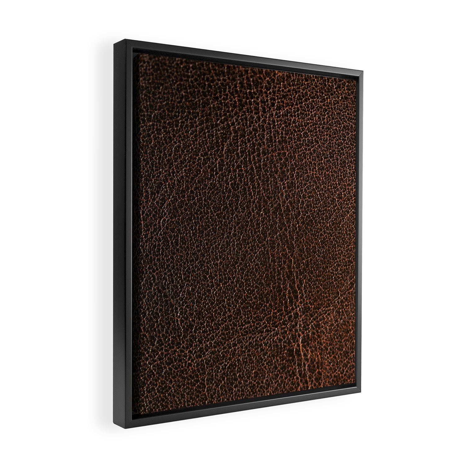 Brown leather Framed Canvas Print Gallery Image 2