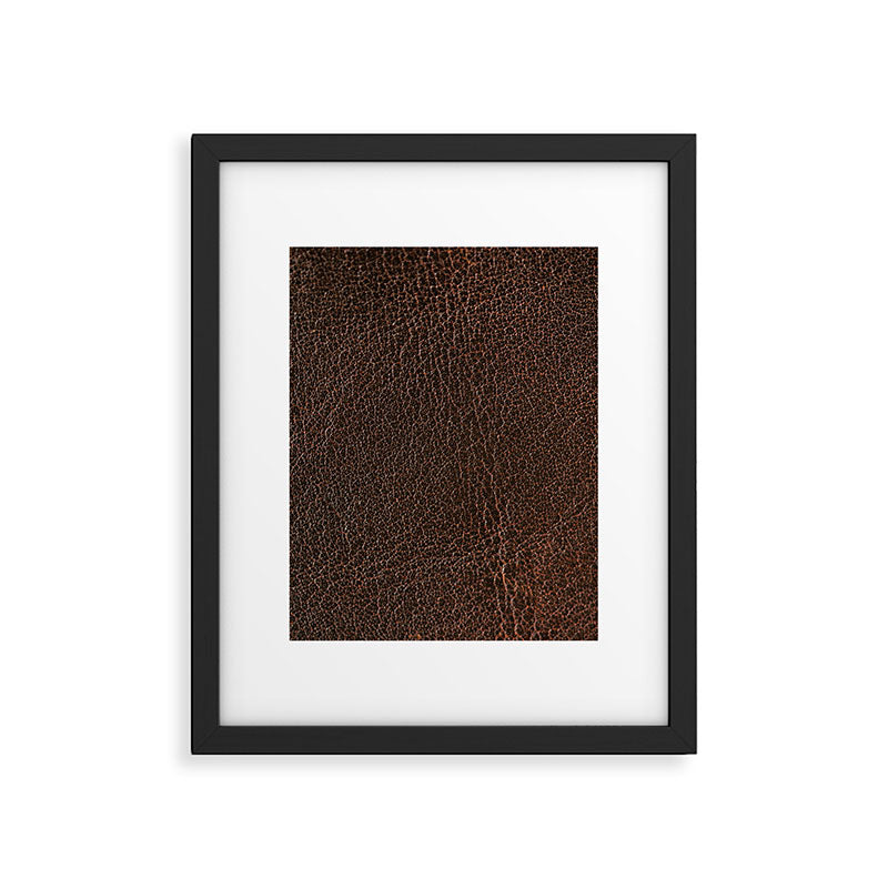 Brown leather Framed Art Print Gallery Image 5