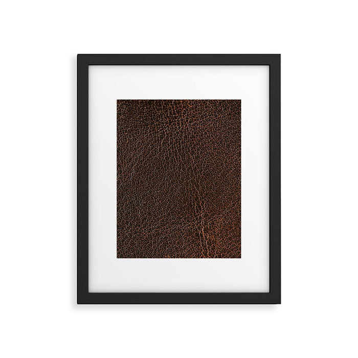 Brown leather Framed Art Print Gallery Image 1