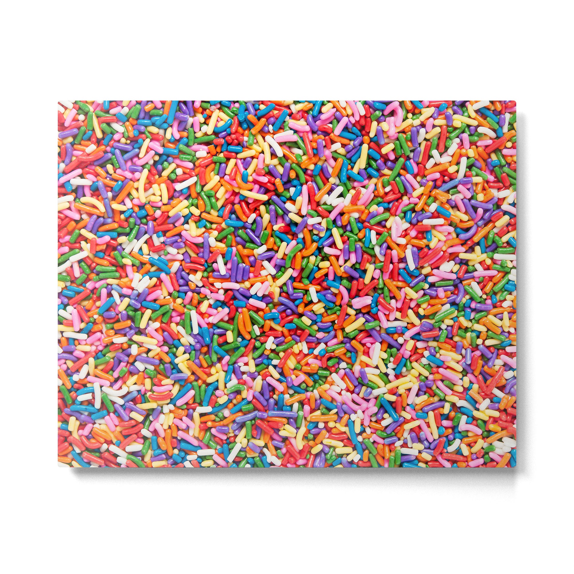 Colorful Rainbow Sprinkles | Sweet Candy Metal Print Gallery Image 4