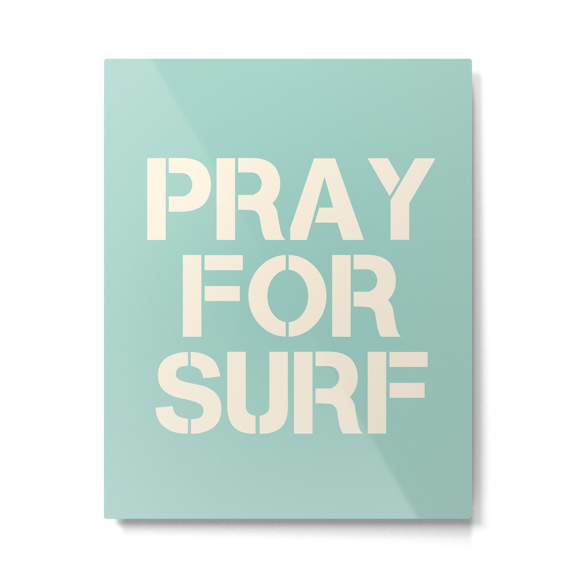 Pray For Surf | Blue Metal Print Gallery Image 4
