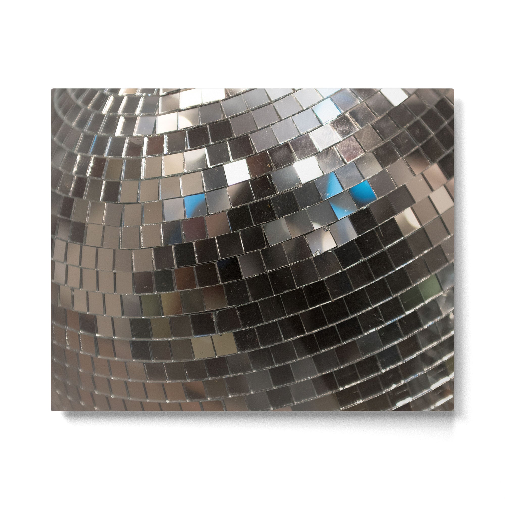 Silver Retro Disco Ball  Metal Print Gallery Image 4
