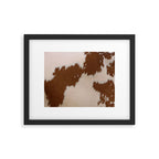 Spotted Light Brown Cowhide Framed Art Print Gallery Image 5