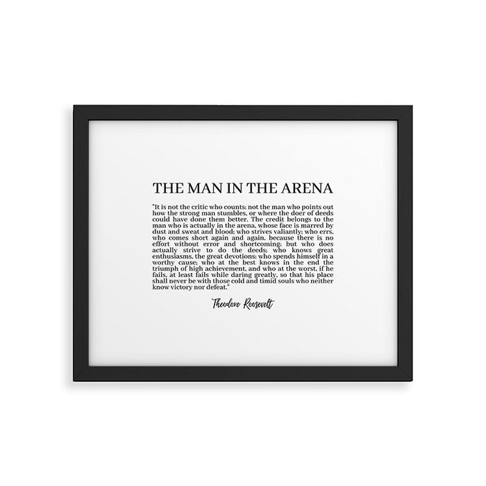 The Man In The Arena Framed Art Print Gallery Image 1