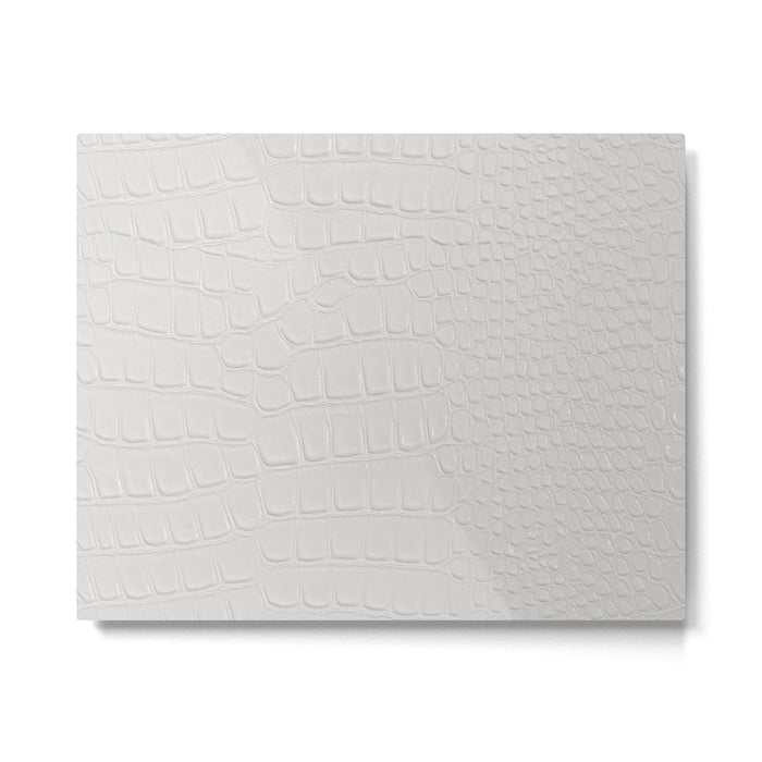 White Crocodile Leather Metal Print Gallery Image 1