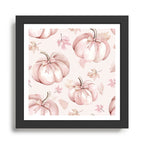 Blush Pink Autumn Fall Pumpkins Watercolor All Over Framed Art Print Gallery Image 1