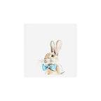 Bunny with a blue bow tie Watercolor painting  Art Print Gallery Image 1
