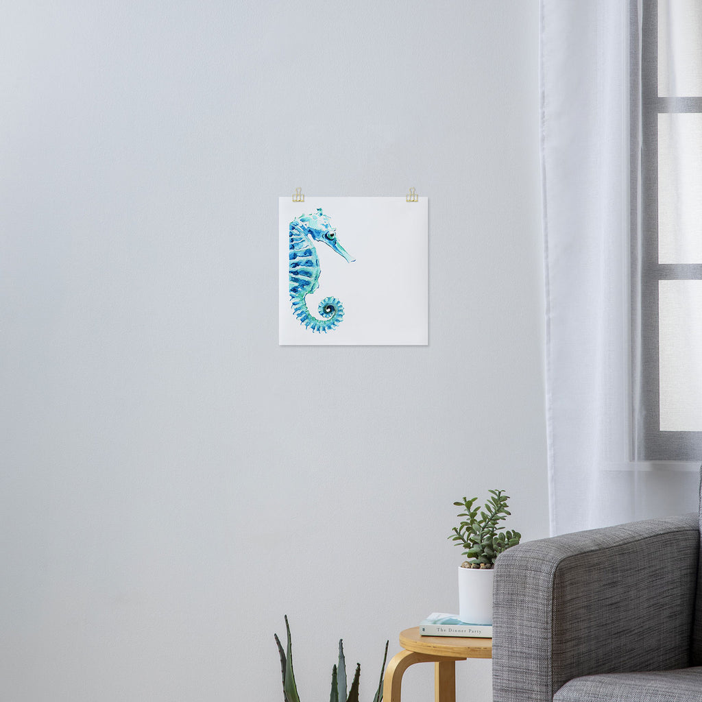 Coastal. Sea horse. Art Print Gallery Image 3