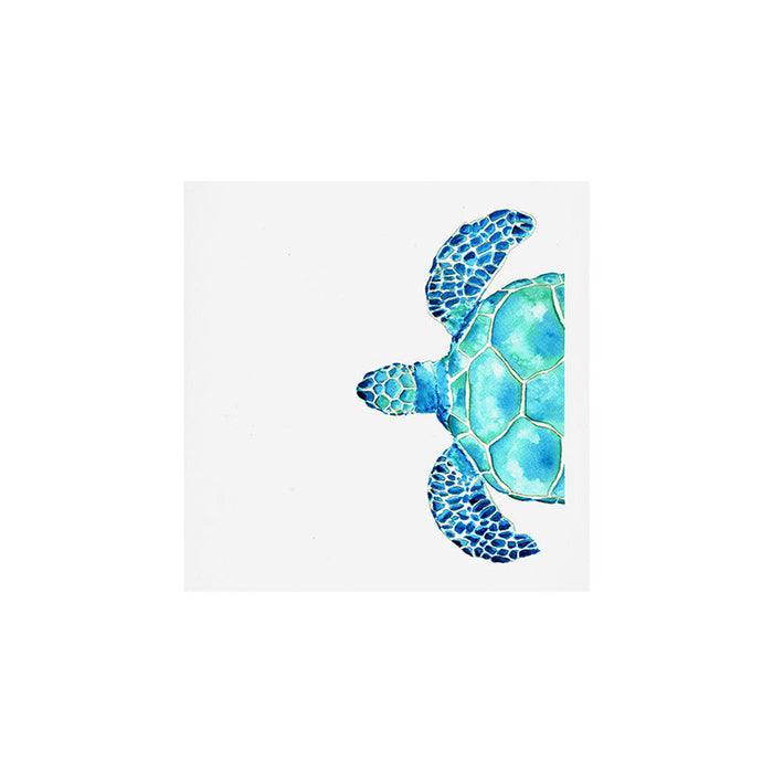 Coastal. Sea turtle. Watercolor. Art Print Gallery Image 1