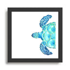 Coastal. Sea turtle. Watercolor. Framed Art Print Gallery Image 1