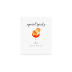 Cocktail Recipes. Aperol Spritz. Art Print Gallery Image 1