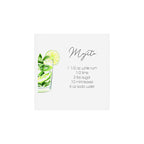 Cocktail Recipes. Mojito. Square Art Print Gallery Image 1