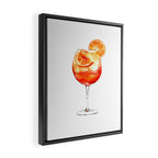 Cocktails. Aperol Spritz. Watercolor Painting. Framed Canvas Print Gallery Image 2