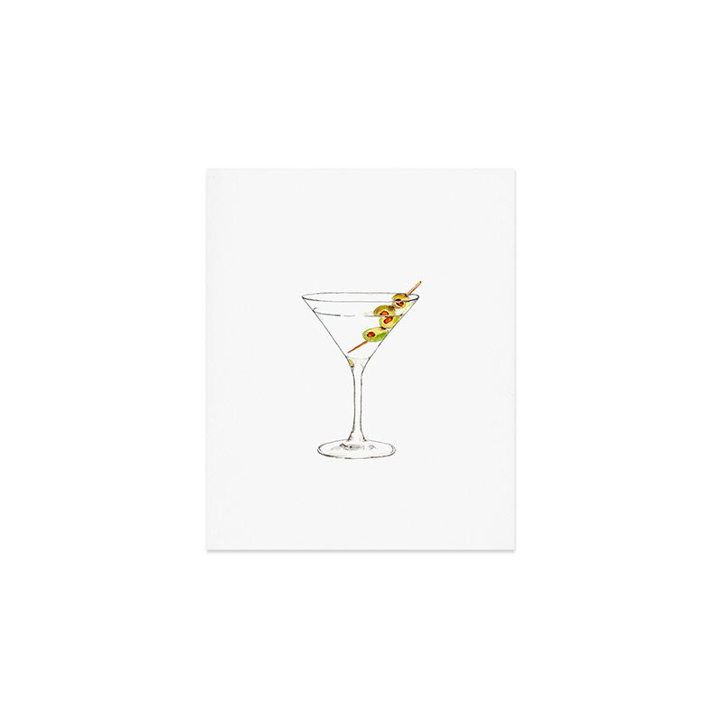 Cocktails. Martini. Watercolor Painting. Art Print Gallery Image 1
