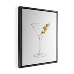 Cocktails. Martini. Watercolor Painting. Framed Canvas Print Gallery Image 2