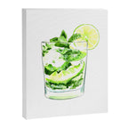 Cocktails. Mojito. Watercolor Painting. Canvas Print Gallery Image 6
