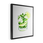 Cocktails. Mojito. Watercolor Painting. Framed Canvas Print Gallery Image 2
