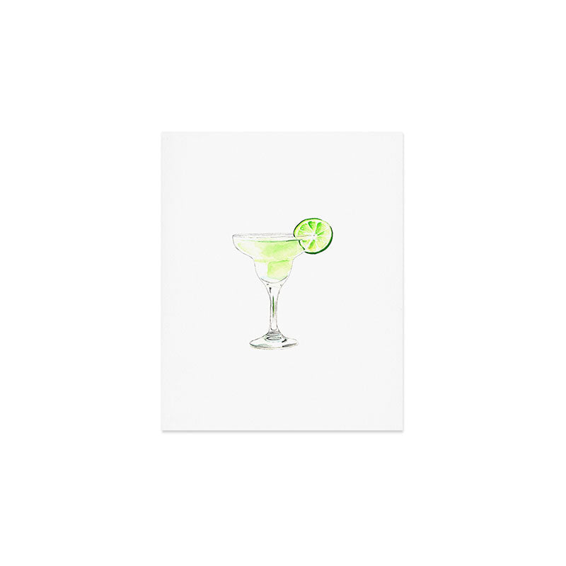 Cocktails. Watercolor Painting. Margarita Art Print Gallery Image 1