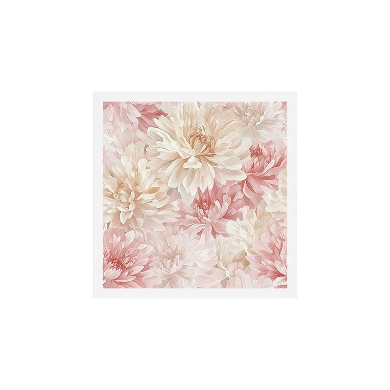 Large Cream and Blush Pink Watercolor Peonies Flowers Art Print Gallery Image 1