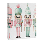 Mint and Pink Watercolor Nutcracker Soldiers Canvas Print Gallery Image 8