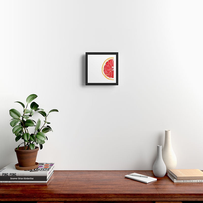 Tutti Frutti Grapefruit Watercolor Painting Framed Art Print Gallery Image 2