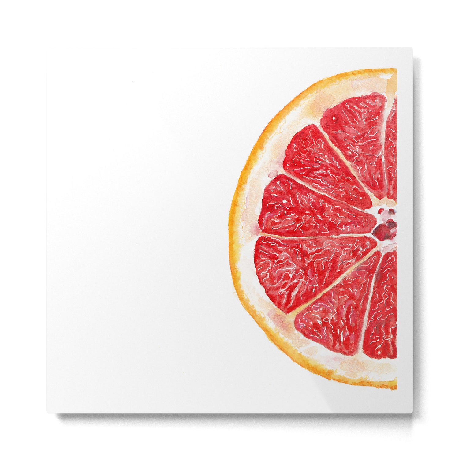 Tutti Frutti Grapefruit Watercolor Painting Metal Print Gallery Image 2