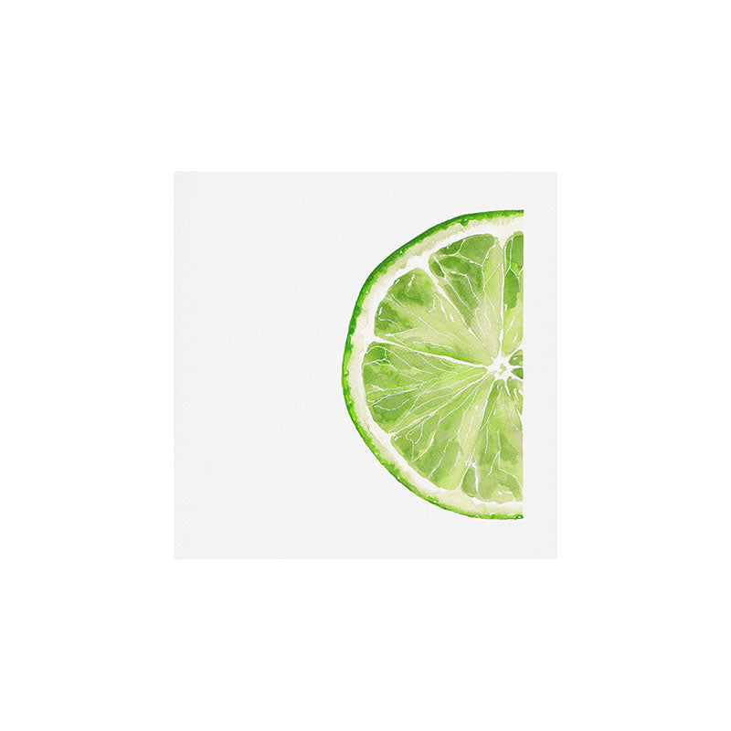 Tutti Frutti Lime Watercolor Painting Art Print
