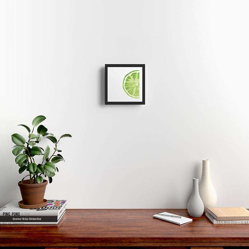 Tutti Frutti Lime Watercolor Painting Framed Art Print Gallery Image 2