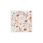Watercolor Field Flowers and Leaves Pink Blush Cream All Over Art Print Gallery Image 1