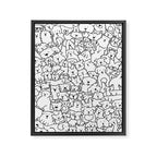 Dog Doodle Art Framed Canvas Print Gallery Image 8