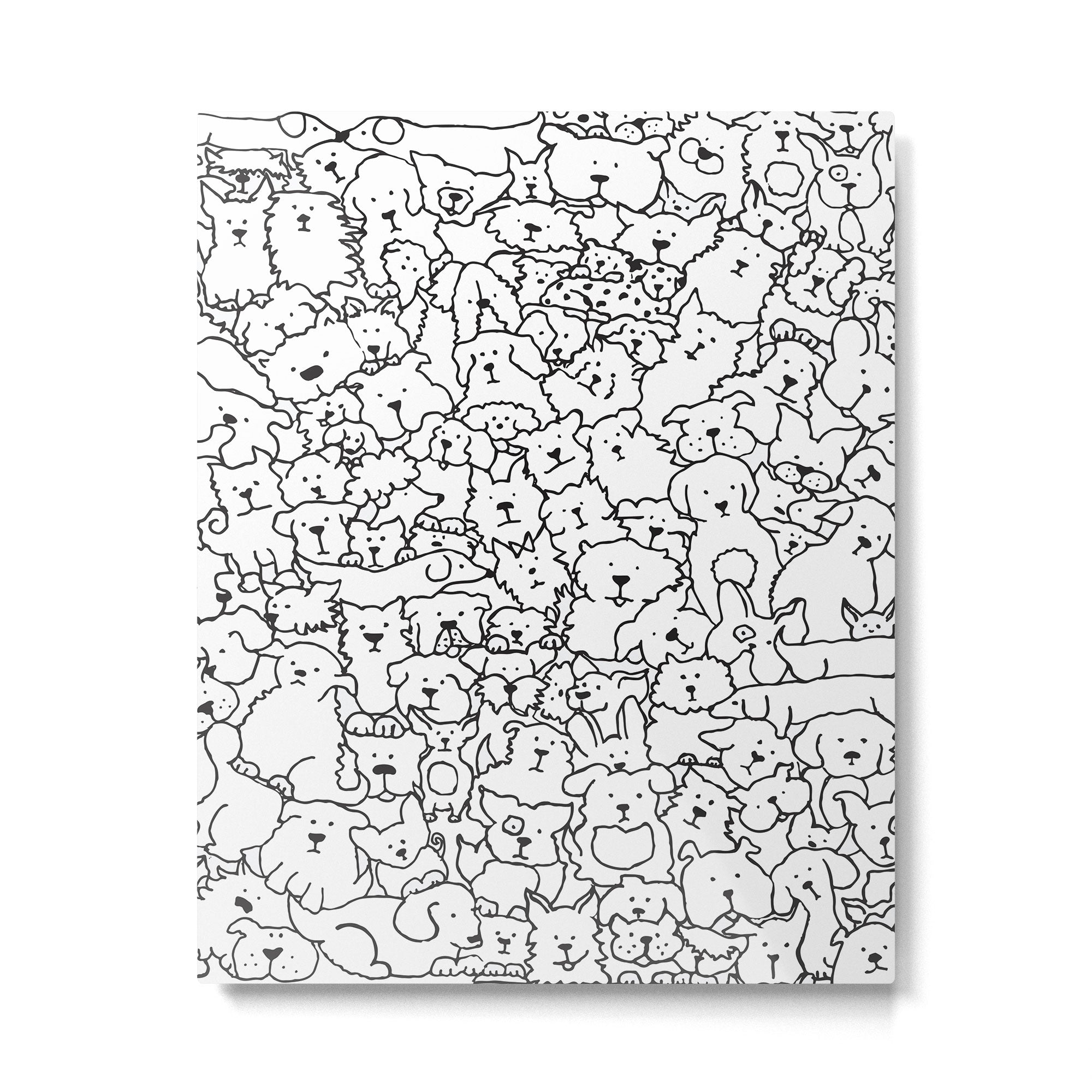 Dog Doodle Art Metal Print Gallery Image 6