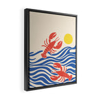 Lobsters Frolicking in the Ocean Waves Framed Canvas Print Gallery Image 2