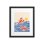 Lobsters Frolicking in the Ocean Waves Framed Art Print Gallery Image 5