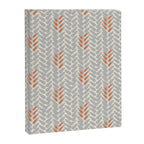 Orange and Grey Wheat Pattern Canvas Print Gallery Image 8
