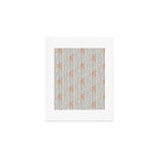 Orange and Grey Wheat Pattern Art Print Gallery Image 1