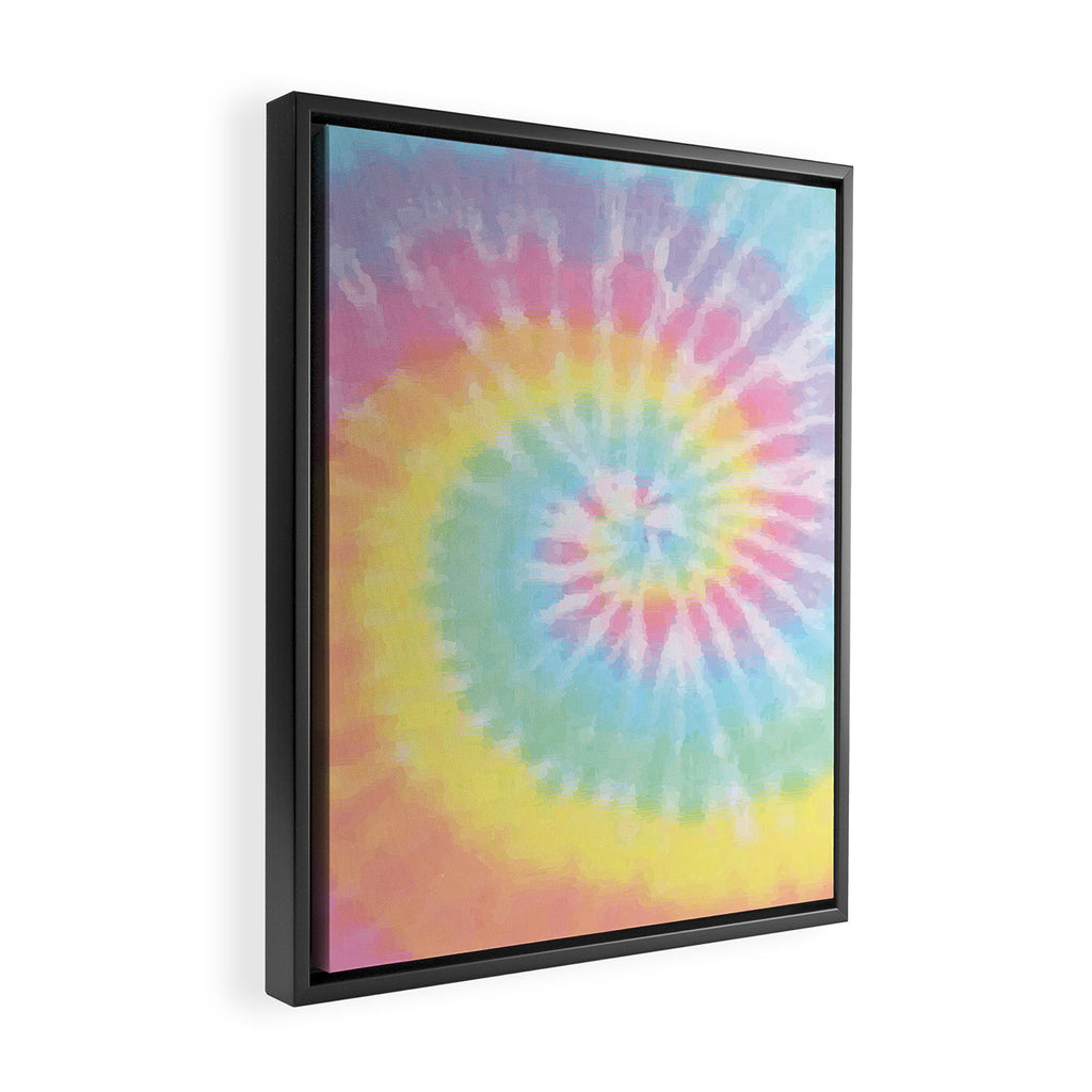 Pastel Tie Dye Framed Canvas Print Gallery Image 2