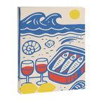 Sardines, Lemons and Wine at the Beach Canvas Print Gallery Image 8