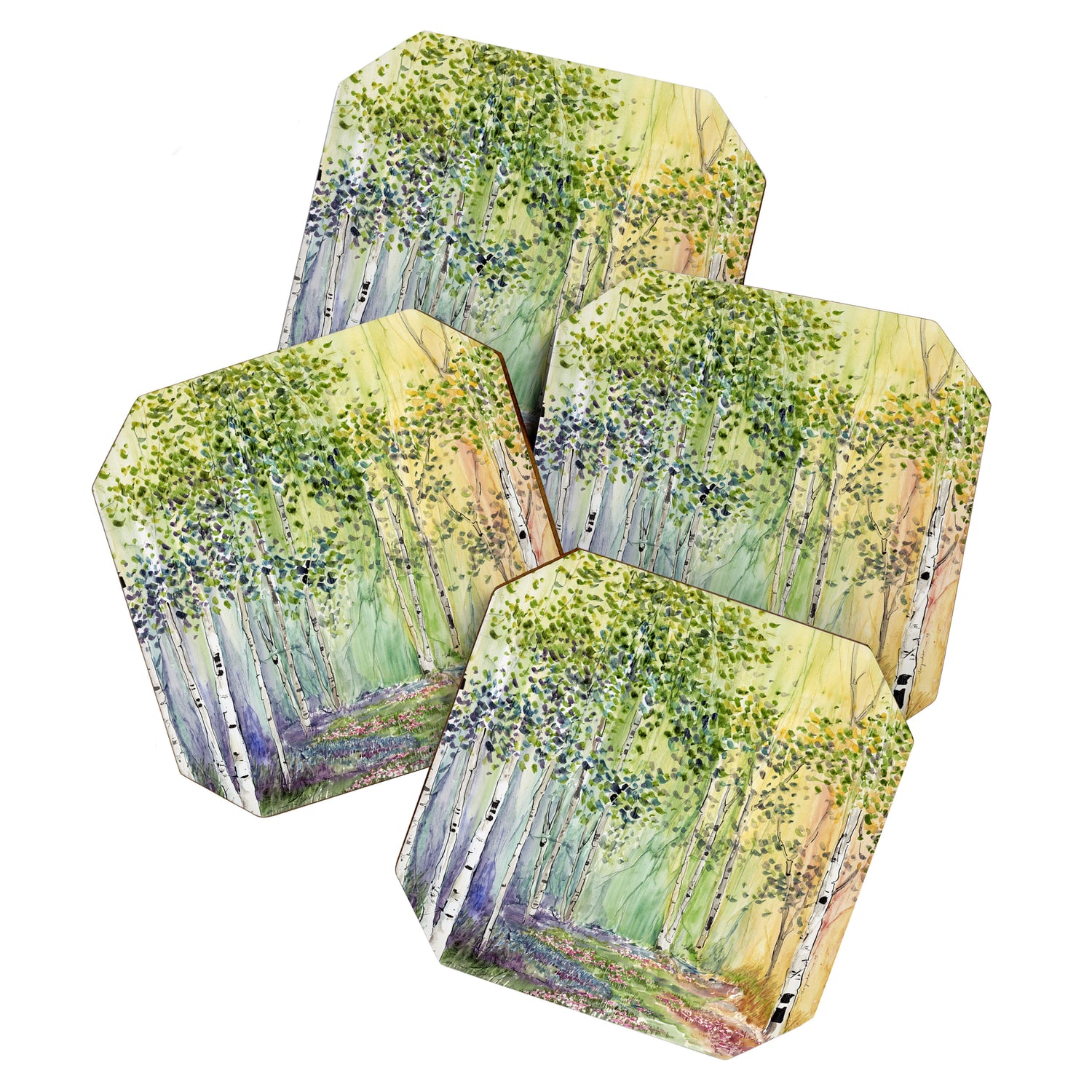 4 season watercolor collection - spring Coaster Gallery Image 1