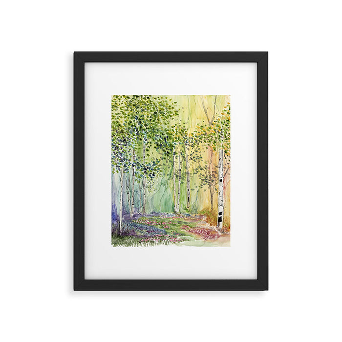 4 season watercolor collection - spring Framed Art Print Gallery Image 1