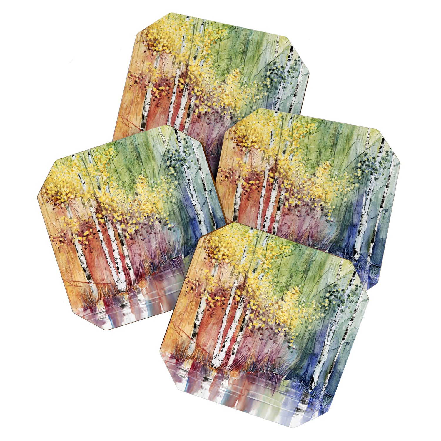 4 Season watercolor collection - summer Coaster Gallery Image 1