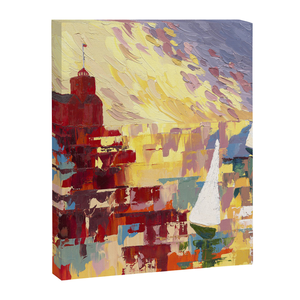 Red Lighthouse in Holland Michigan Canvas Print Gallery Image 3