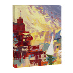 Red Lighthouse in Holland Michigan Canvas Print Gallery Image 3