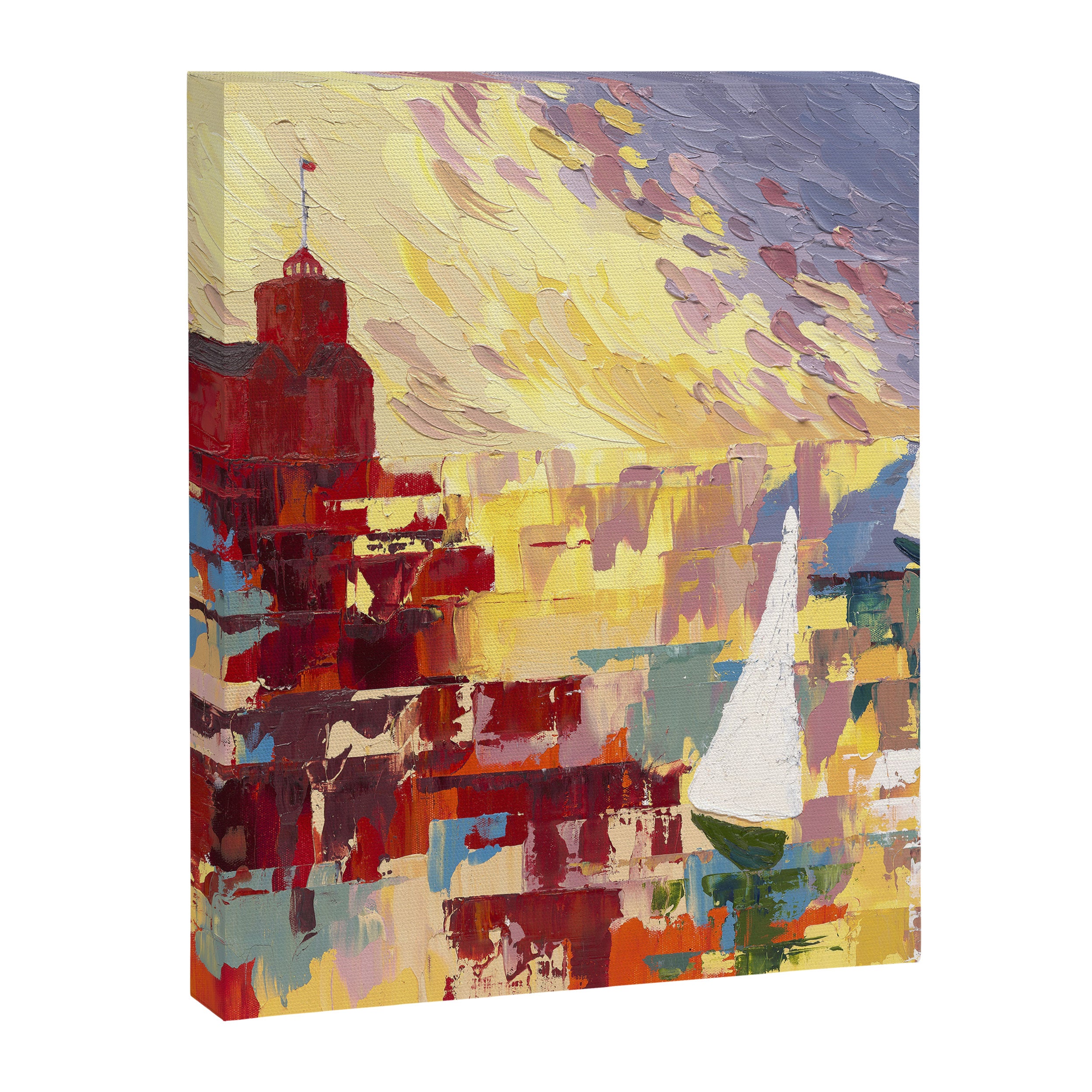 Red Lighthouse in Holland Michigan Canvas Print Gallery Image 3