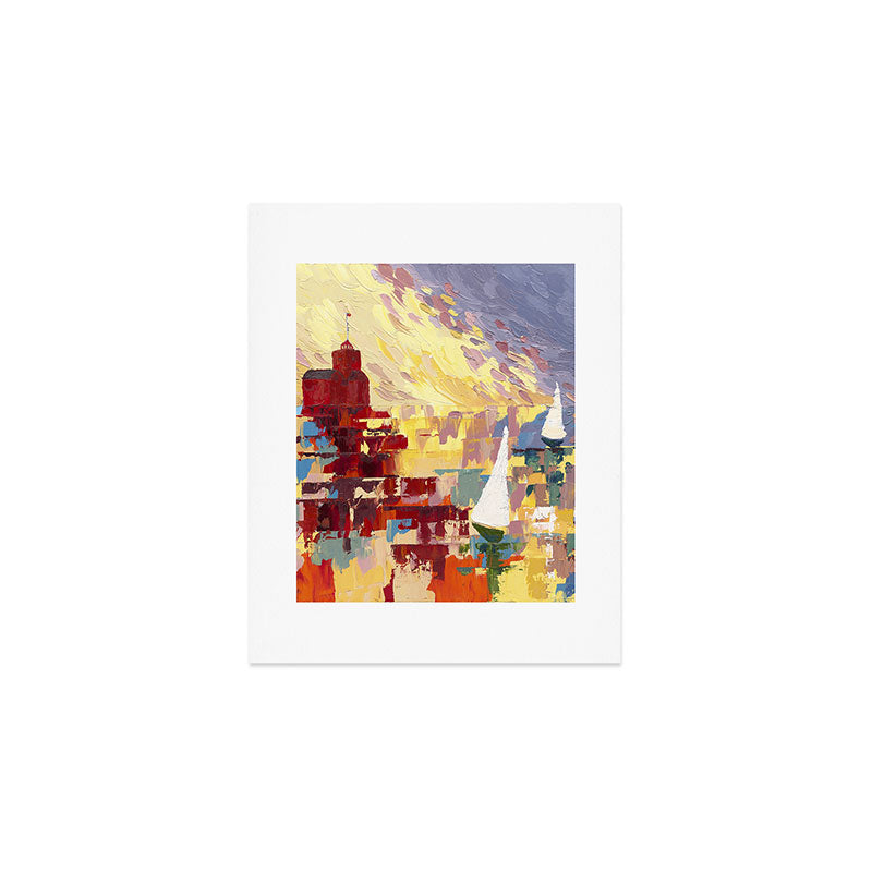 Red Lighthouse in Holland Michigan Art Print Gallery Image 1