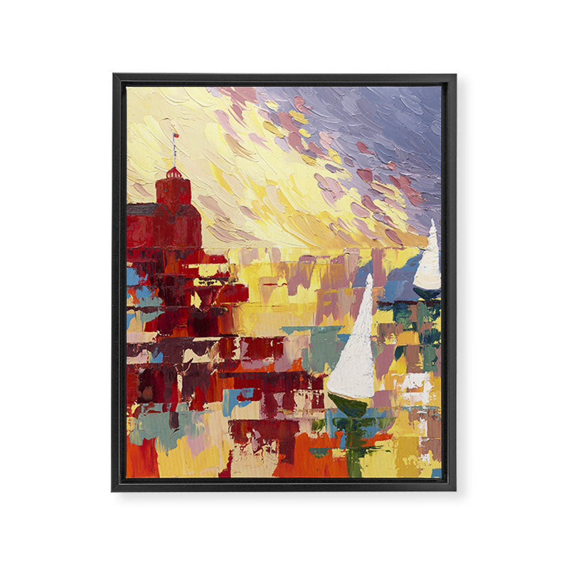 Red Lighthouse in Holland Michigan Framed Canvas Print Gallery Image 3