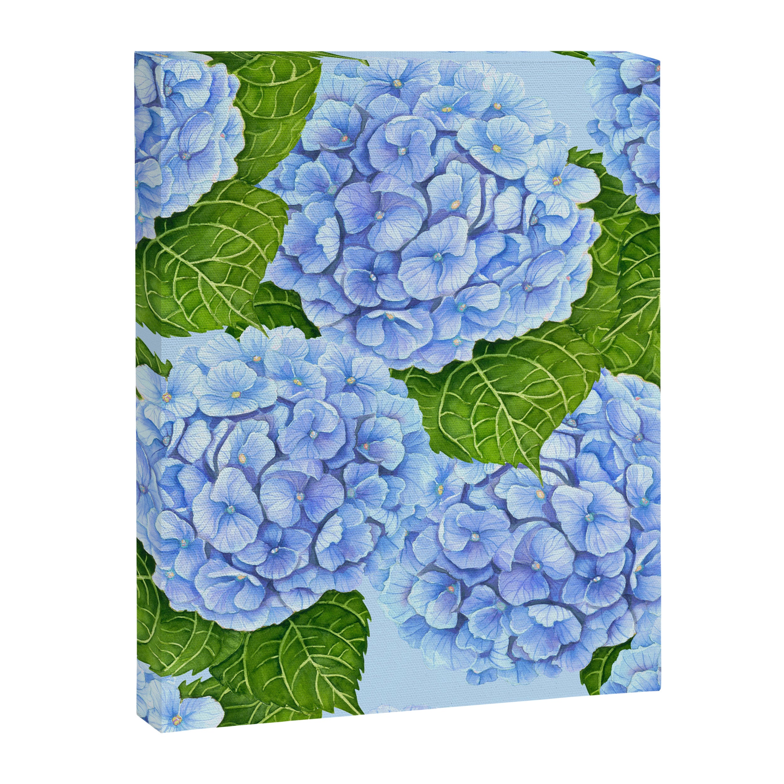 Blue hydrangea watercolor  Canvas Print Gallery Image 8