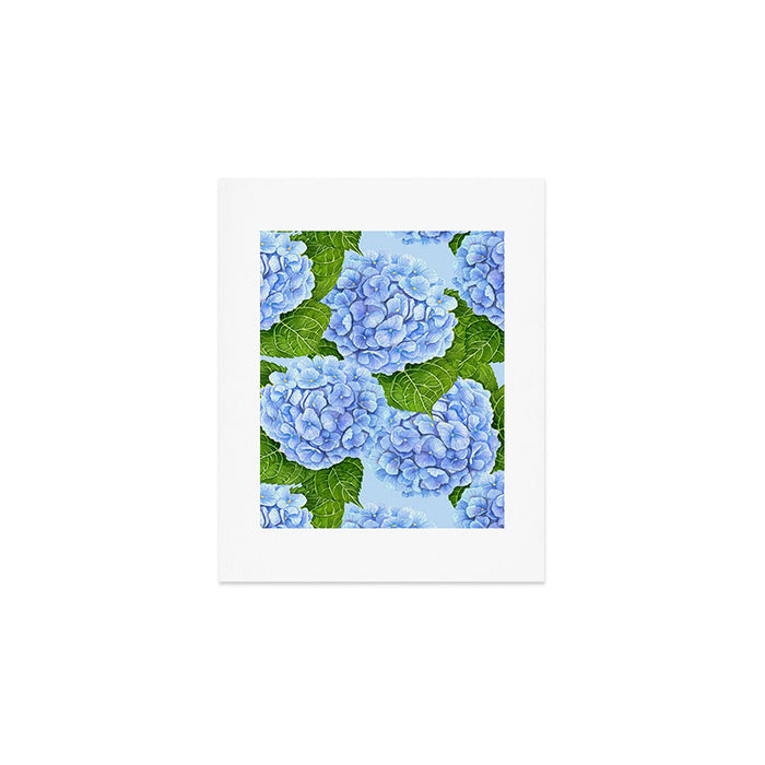 Blue hydrangea watercolor  Art Print Gallery Image 1