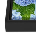 Blue hydrangea watercolor  Framed Canvas Print Gallery Image 3