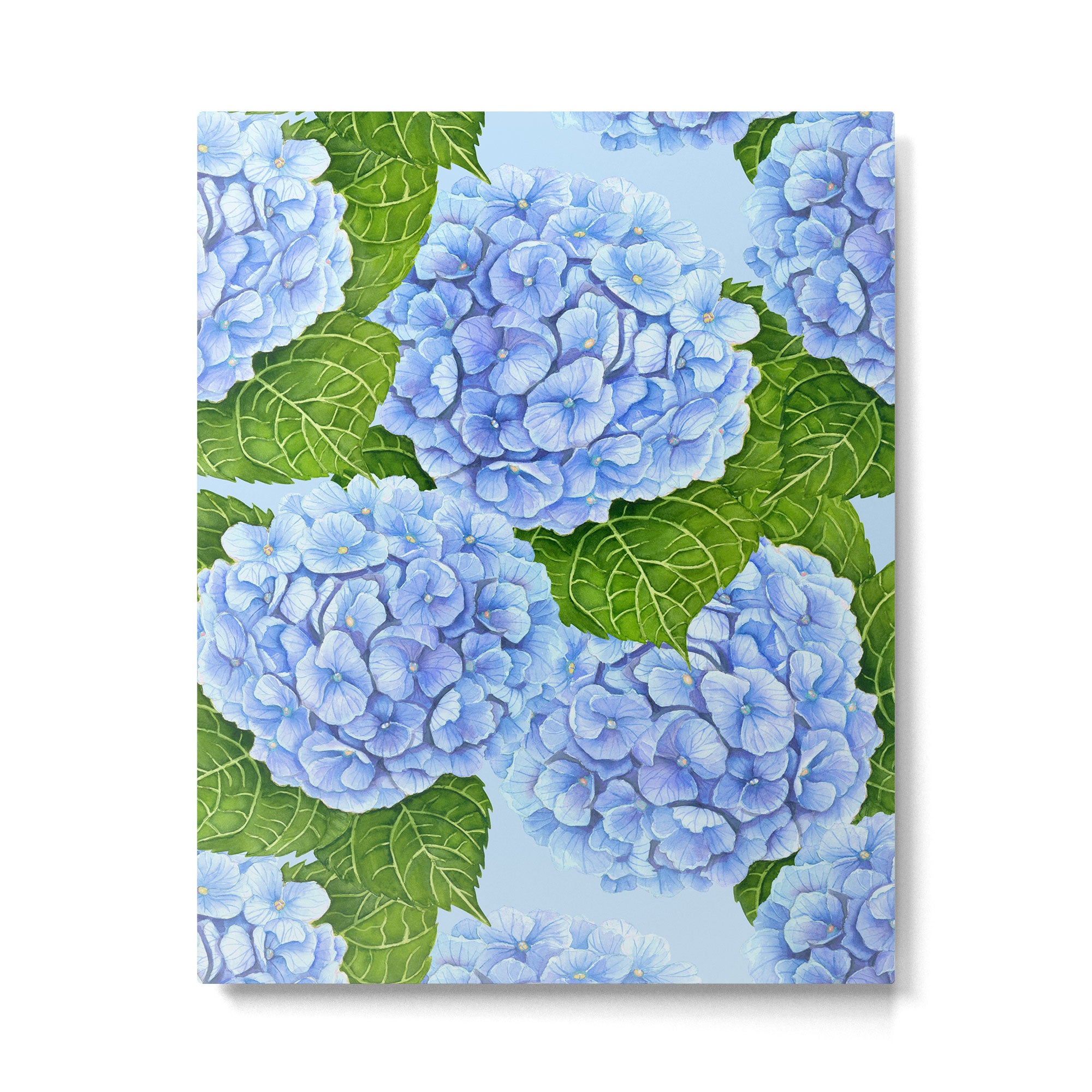 Blue hydrangea watercolor  Metal Print Gallery Image 6