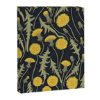 Dandelions, green, yellow and black Canvas Print Gallery Image 6